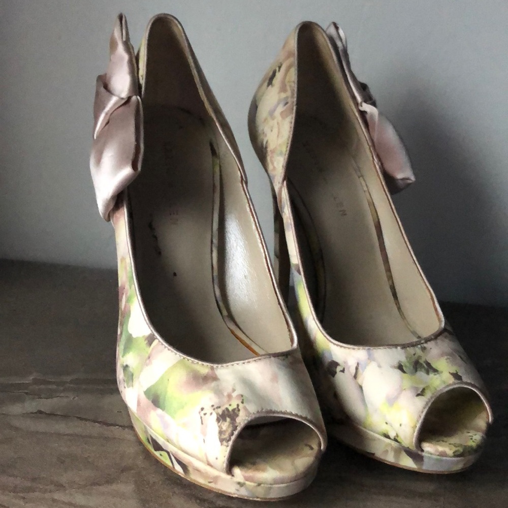 Floral Heels with cute bow